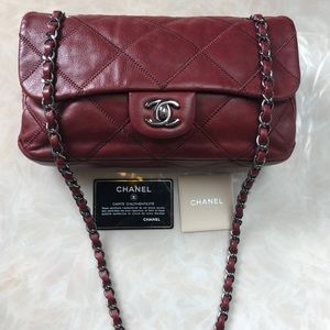 VINTAGE Burgundy Chanel should bag
